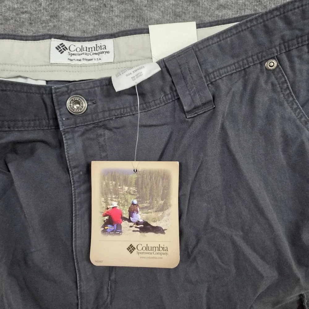 New Columbia Cargo Shorts Men 38 Blue Hawk Creek XM4003 Hiking Walking Trail